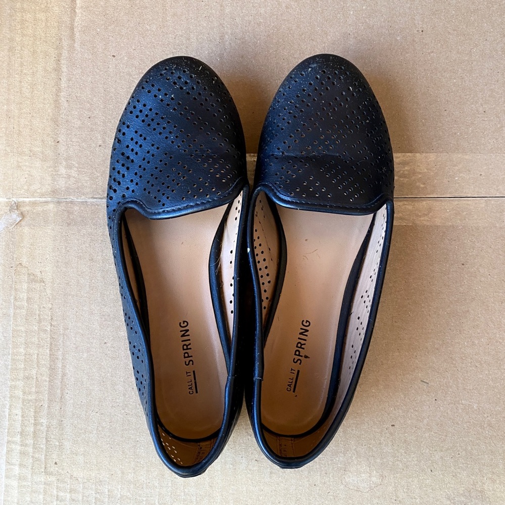 Call It Spring Newport Beach Black Loafer Flats